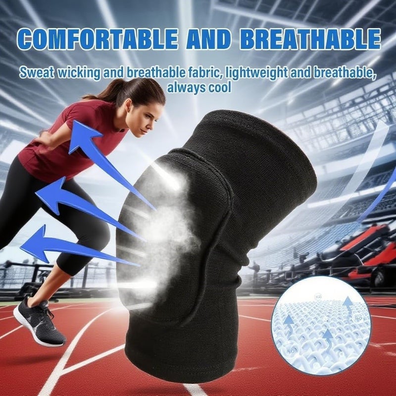 FAQUSA Volleyball Knee Pads and Elbow Brace Pads, Arm and Knee Protection Sleeves Set for Kids Youth Yoga Dance Football Basketball Running (Large) - Image 3